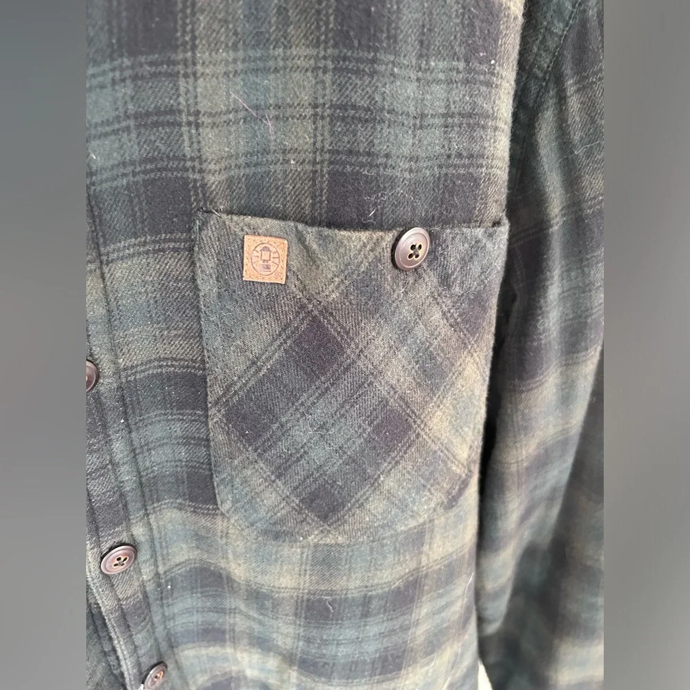 Coleman Green Plaid Button-Up Shirt - Picture 3 of 8